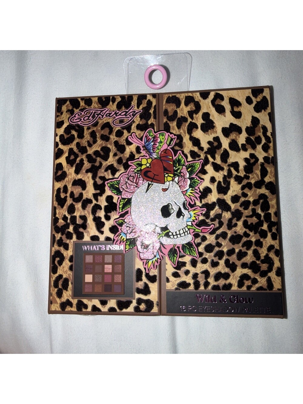 Ed Hardy Wild & Glow 16 PC Eyeshadow Palette Tattoo Skull Leopard Print NIB